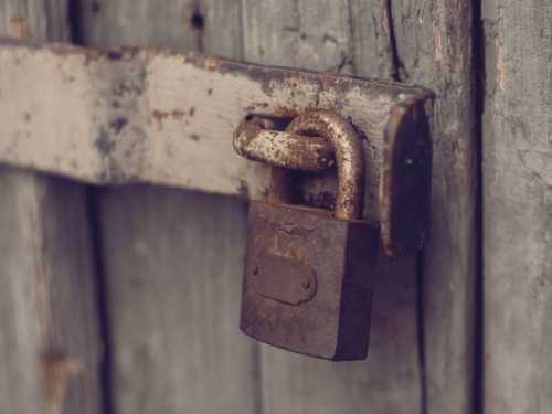 old rusty lock